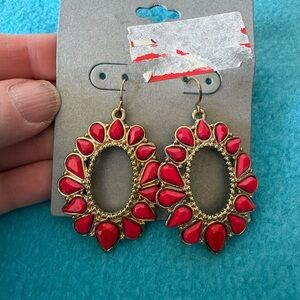 Target Red and Gold Statement Earrings